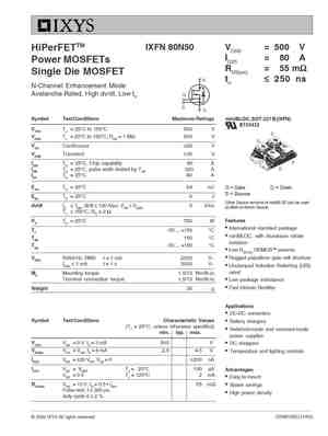 IXFN80N60P3
