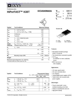 IXGK80N60A
