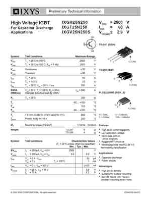 IXGT25N250HV

