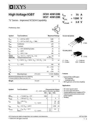 IXSH45N120B
