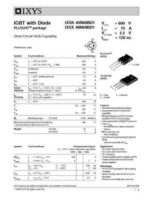 IXSX40N60BD1
