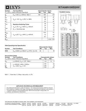 IXTA08N100D2HV
