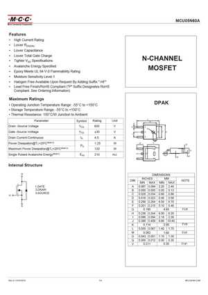 MCU05N60A
