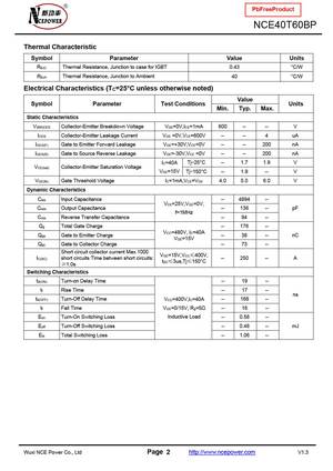 NCE40TH60BPF
