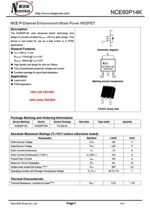 NCE60P70D
