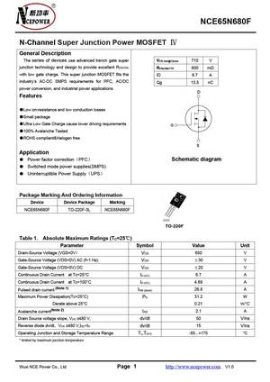 NCE65N680K
