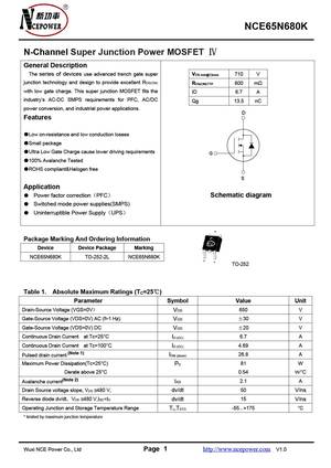 NCE65N680K
