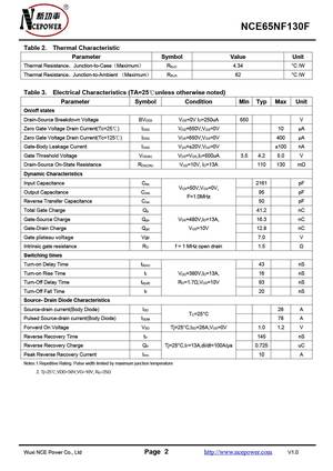 NCE65NF130V
