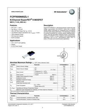 FCPF600N60Z
