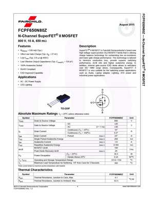 FCPF600N60Z
