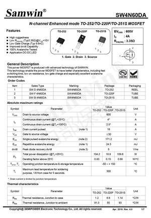 SWD4N60D
