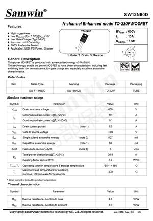 SWF13N60D
