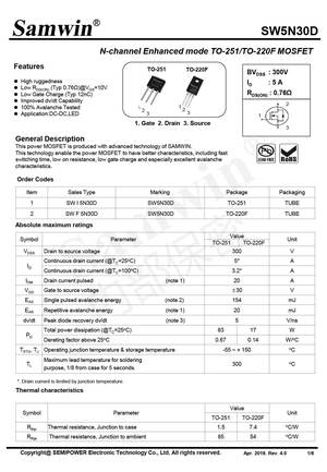 SWF5N60D
