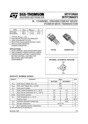 MTP3N60FI

