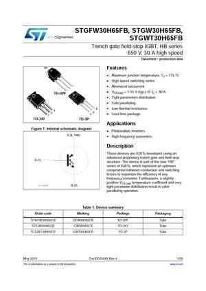 STGFW30NC60V
