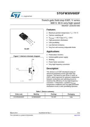 STGFW30NC60V
