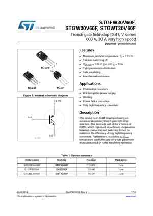 STGFW30NC60V
