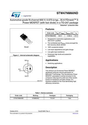 STW47NM60ND