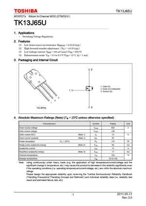 TK13J65U
