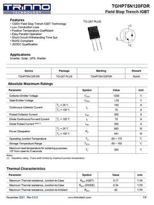 TGHP75N120FDR
