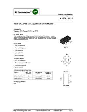 ZXM61P03FTA
