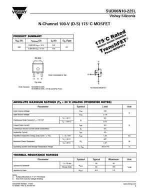 SUD06N10-225L