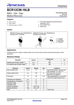 BCR12CM-16LB
 datasheet