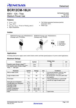 BCR12CM-16LH
 datasheet