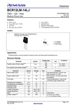 BCR12LM-14LJ
 datasheet