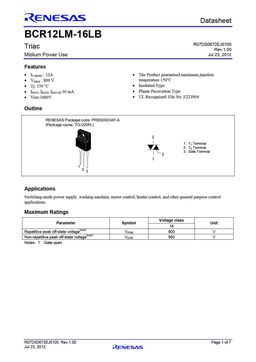 BCR12LM-16LB
 datasheet