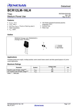 BCR12LM-16LH
 datasheet