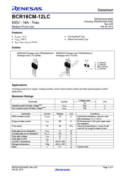 BCR16CM-12LC
 datasheet