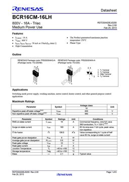 BCR16CM-16LH
 datasheet