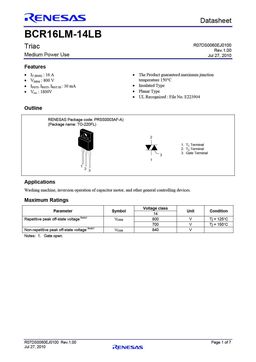 BCR16LM-14LB
 datasheet