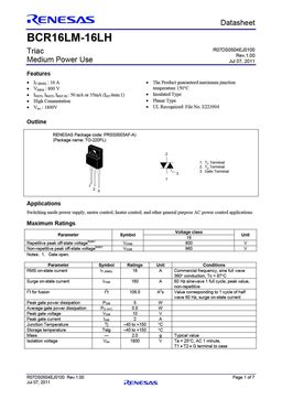 BCR16LM-16LH
 datasheet