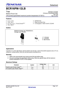 BCR16PM-12LB
 datasheet