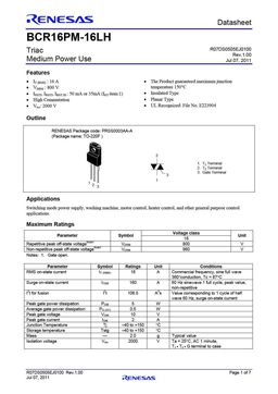 BCR16PM-16LH
 datasheet