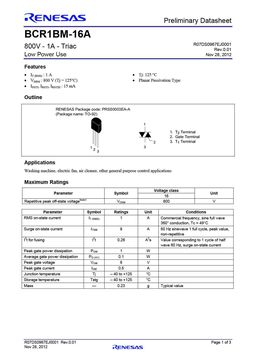 BCR1BM-16A
 datasheet