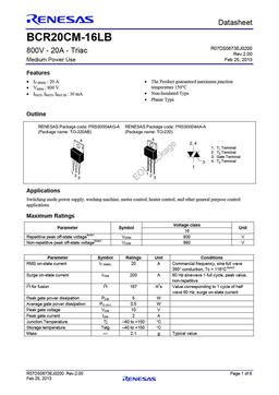 BCR20CM-16LB
 datasheet