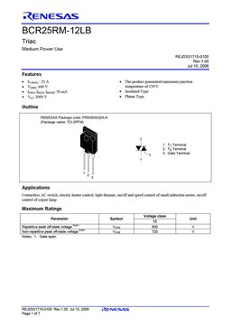 BCR25RM-12LB
 datasheet