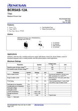 BCR5AS-12A
 datasheet