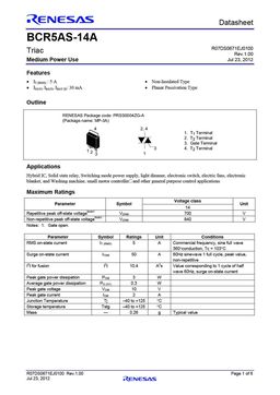 BCR5AS-14A
 datasheet