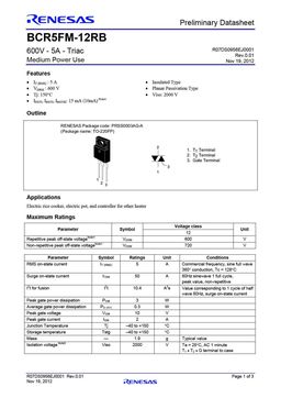 BCR5FM-12RB
 datasheet