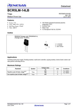 BCR5LM-14LB
 datasheet