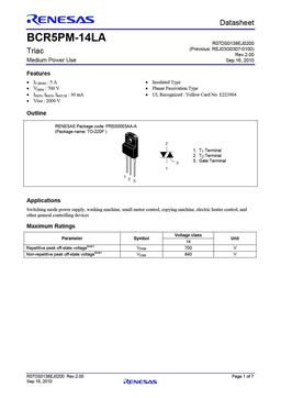 BCR5PM-14LA
 datasheet