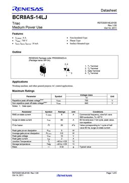 BCR8AS-14LJ
 datasheet