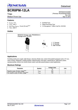 BCR8PM-12LA
 datasheet