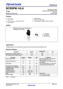 BCR8PM-14LA
 datasheet