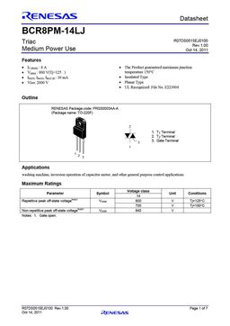 BCR8PM-14LJ
 datasheet