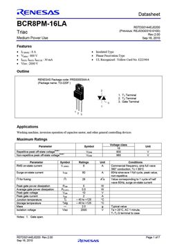 BCR8PM-16LA
 datasheet